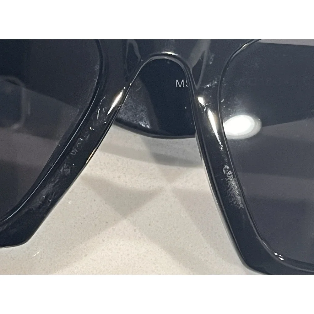 Cat Eye Women's Sunglasses Black Plastic Frame Black Plastic Lenses